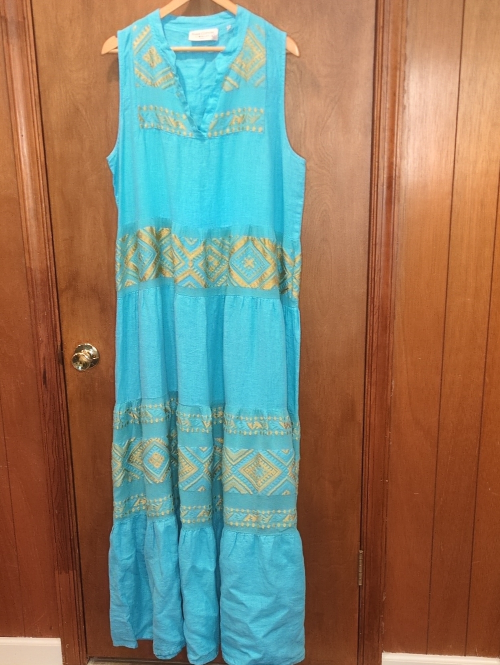 Haris Cotton 100% Linen Maxi Dress Size XL
